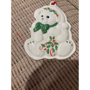 LENOX Holiday TEDDY BEAR COOKIE PRESS‎ Mold Kitchen Christmas